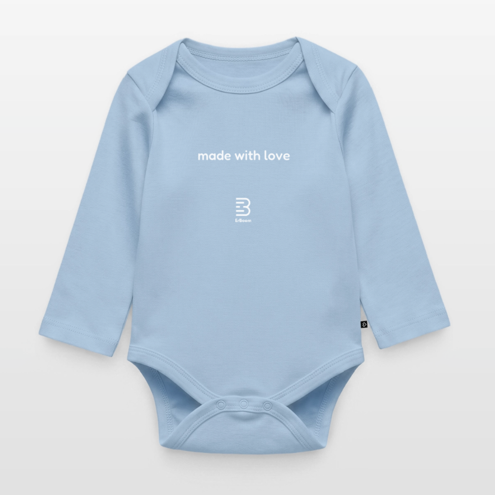 ErBoom - Baby Bio-Langarm-Body - Hellblau
