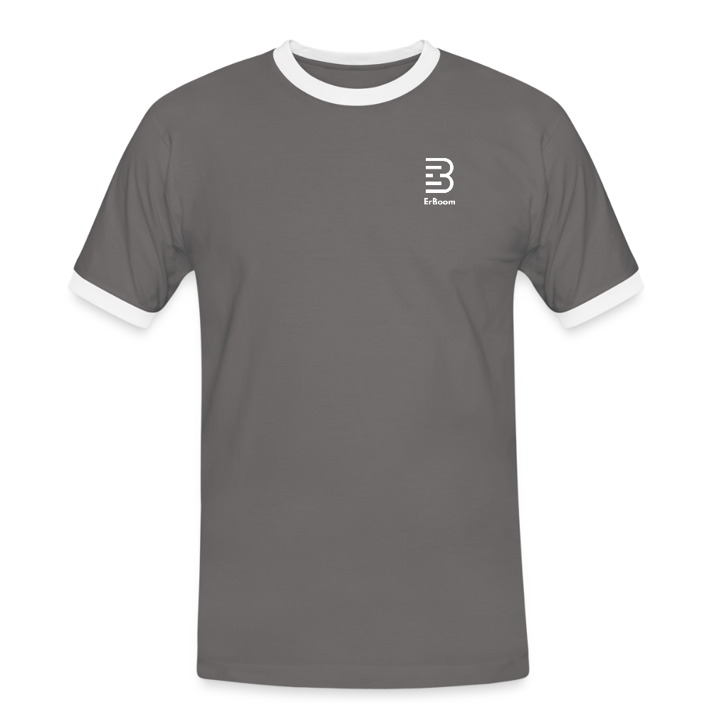 ONE IN ALL - Retro T-Shirt - dark grey/white