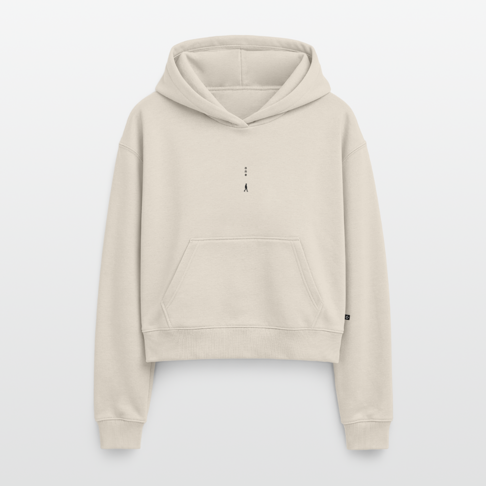 ErBoom - Cropped Oversized Heavyweight Hoodie - Beige