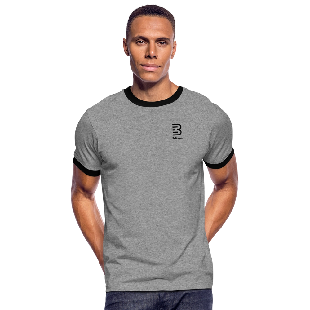 ONE IN ALL - Retro T-Shirt - heather grey/black