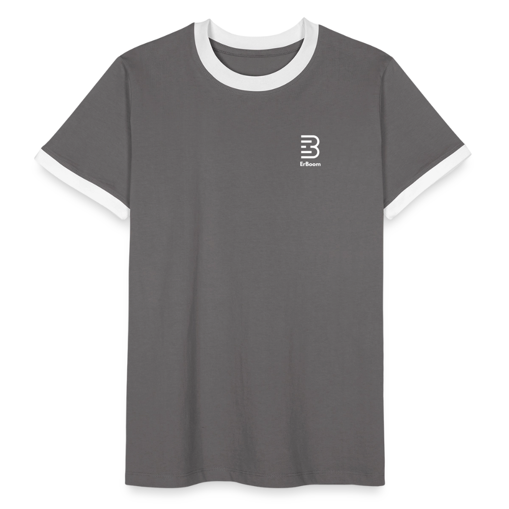 ONE IN ALL - Retro T-Shirt - dark grey/white