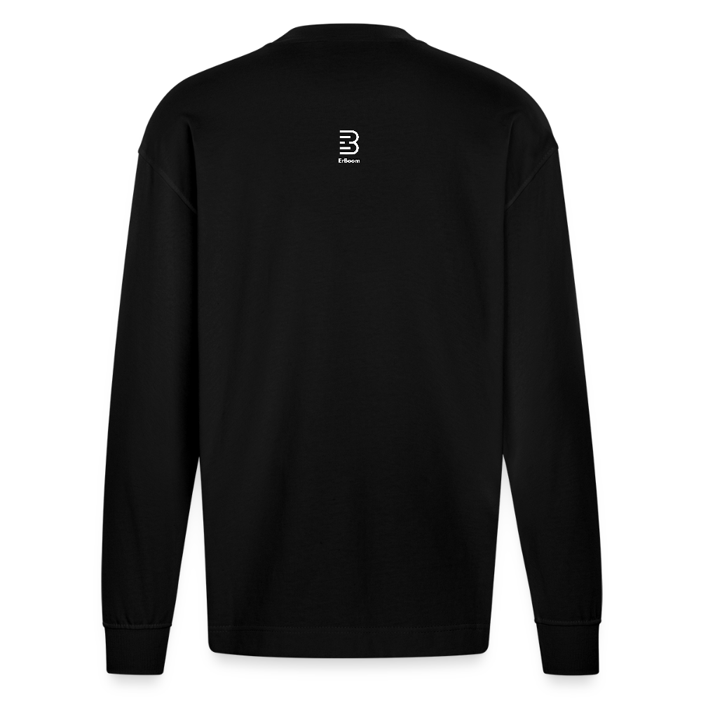 ONE IN ALL- Heavyweight Oversized Longsleeve Shirt - SOLID BLACK