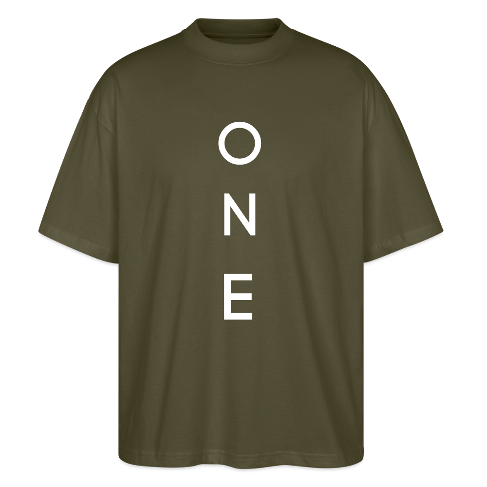 ONE IN ALL - Oversized Unisex Organic T-Shirt - khaki