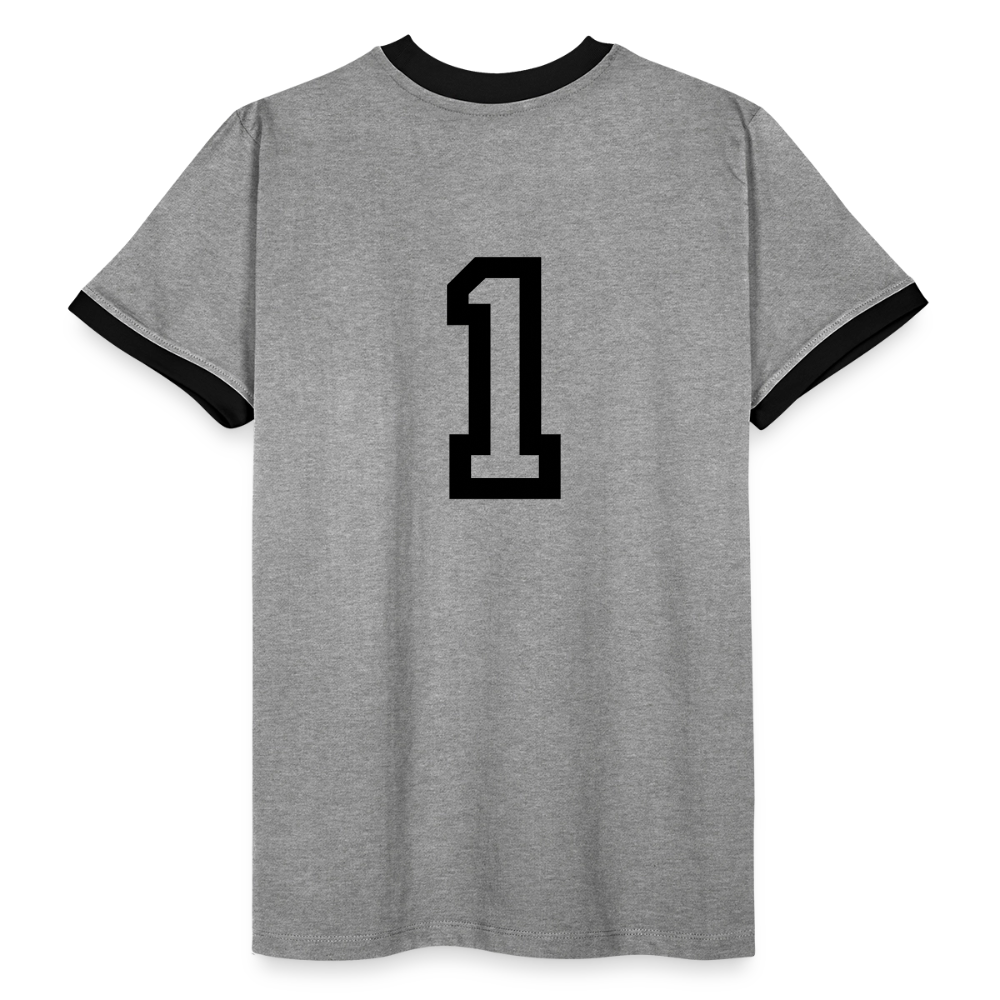 ONE IN ALL - Retro T-Shirt - heather grey/black