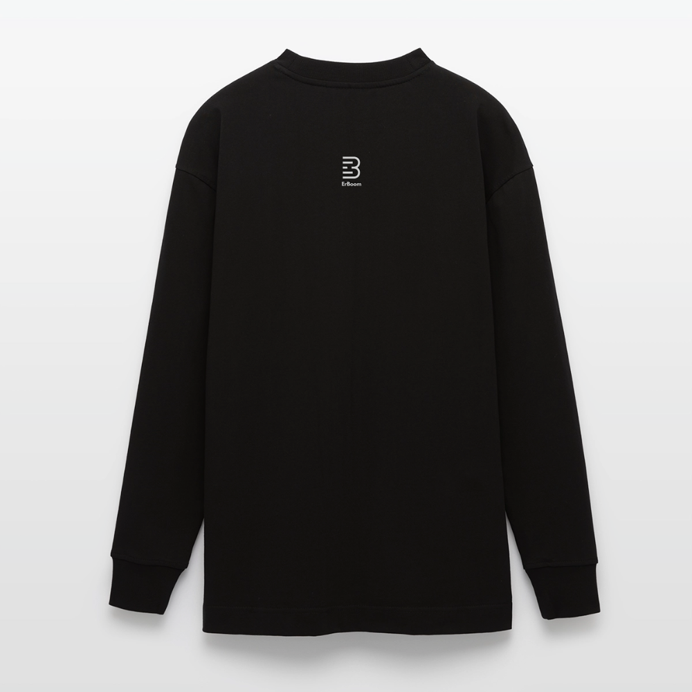 ONE IN ALL- Heavyweight Oversized Longsleeve Shirt - SOLID BLACK