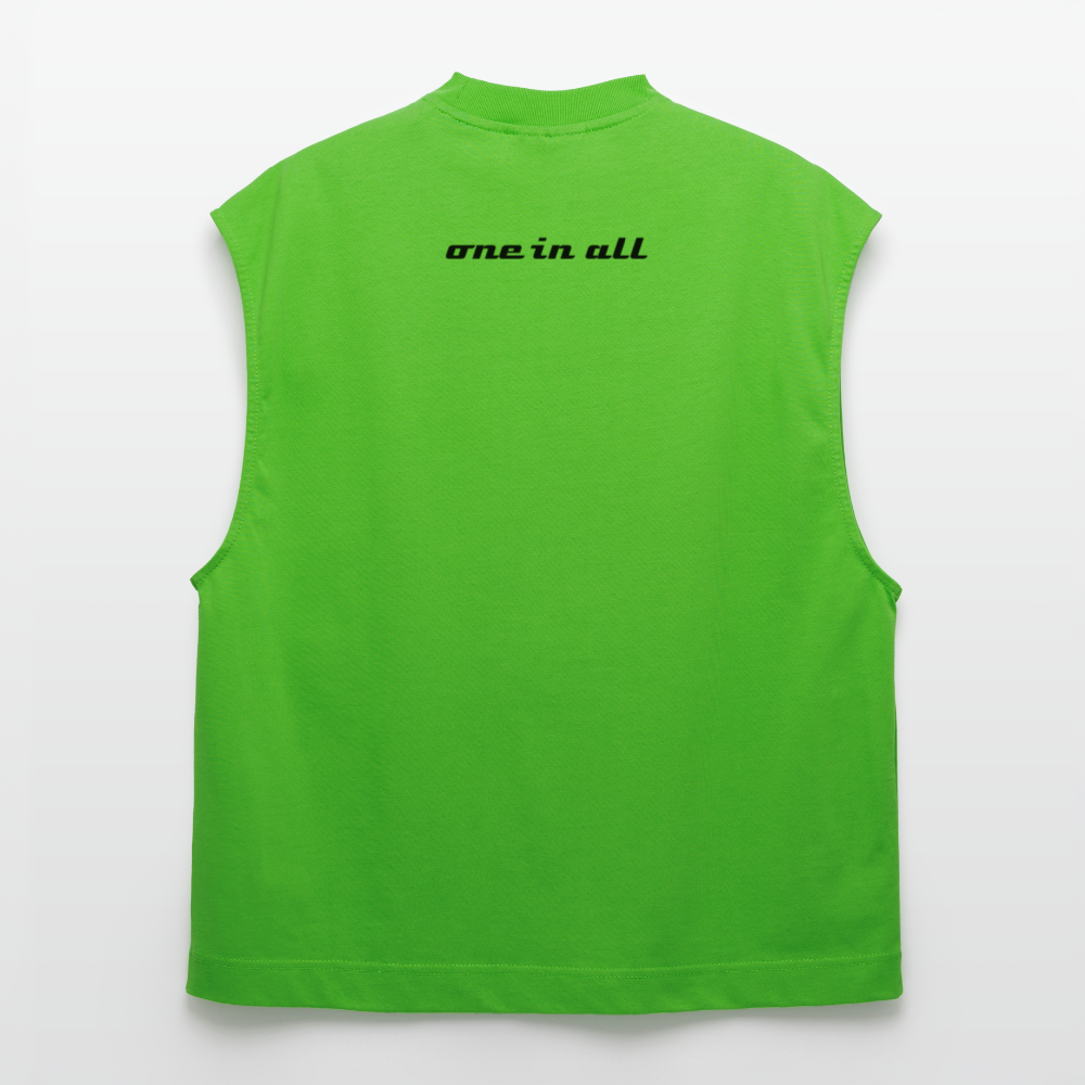 ONE IN ALL - Premium Heavyweight Oversized Organic Tank Top - Apple Neon