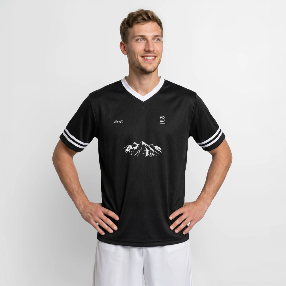 ErBoom - Unisex Jersey Mesh T-Shirt - Schwarz/Weiß