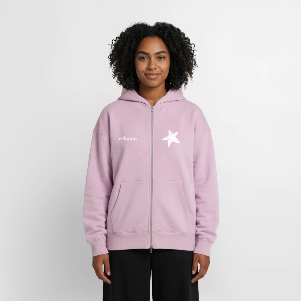 ErBoom - Oversized Heavyweight Unisex Zip Hoodie - Altrosa