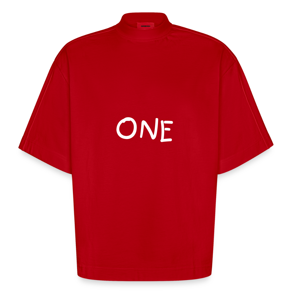 ONE IN ALL - Oversized Heavyweight T-Shirt - red