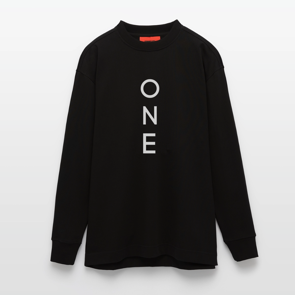 ONE IN ALL- Heavyweight Oversized Longsleeve Shirt - SOLID BLACK