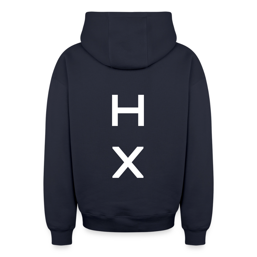 Oversized Heavyweight Unisex Zip Hoodie - Navy