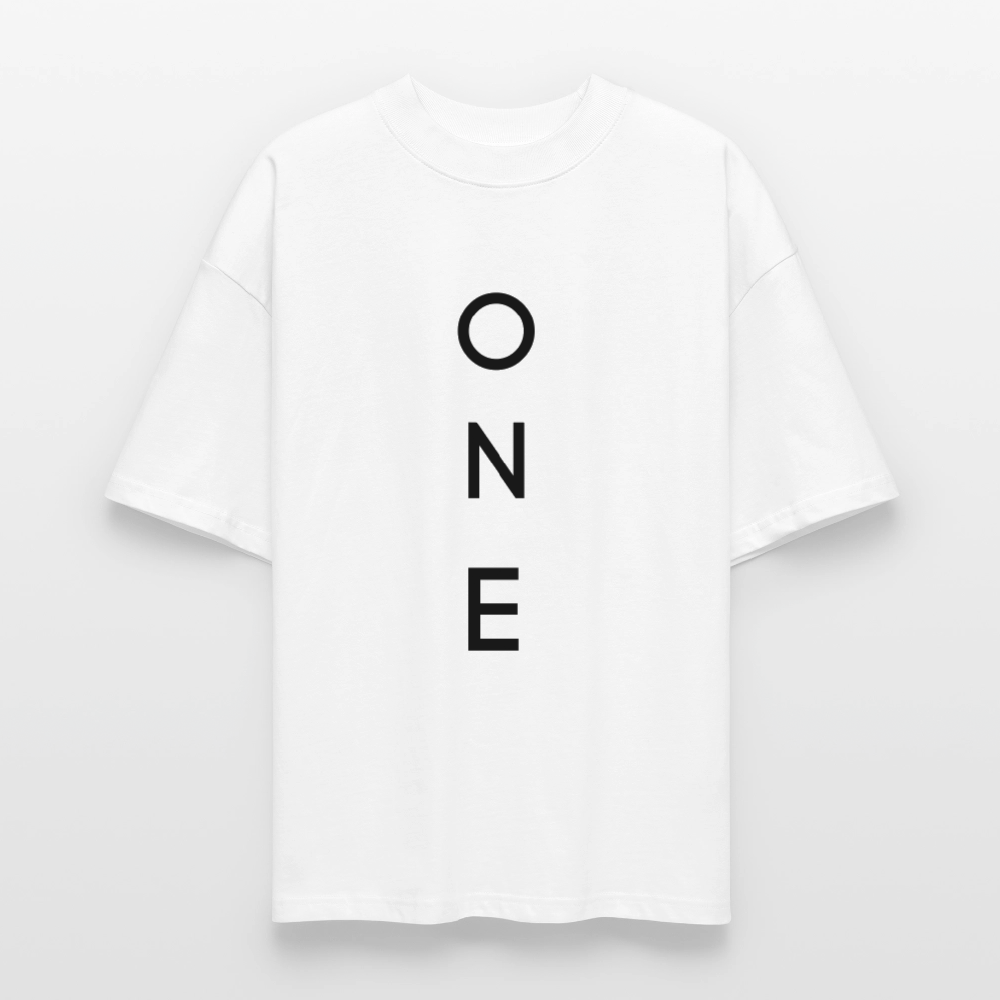 ONE IN ALL- Oversized Unisex Organic T-shirt - white