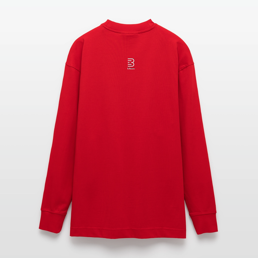 ONE IN ALL- Heavyweight Oversized Longsleeve Shirt - red