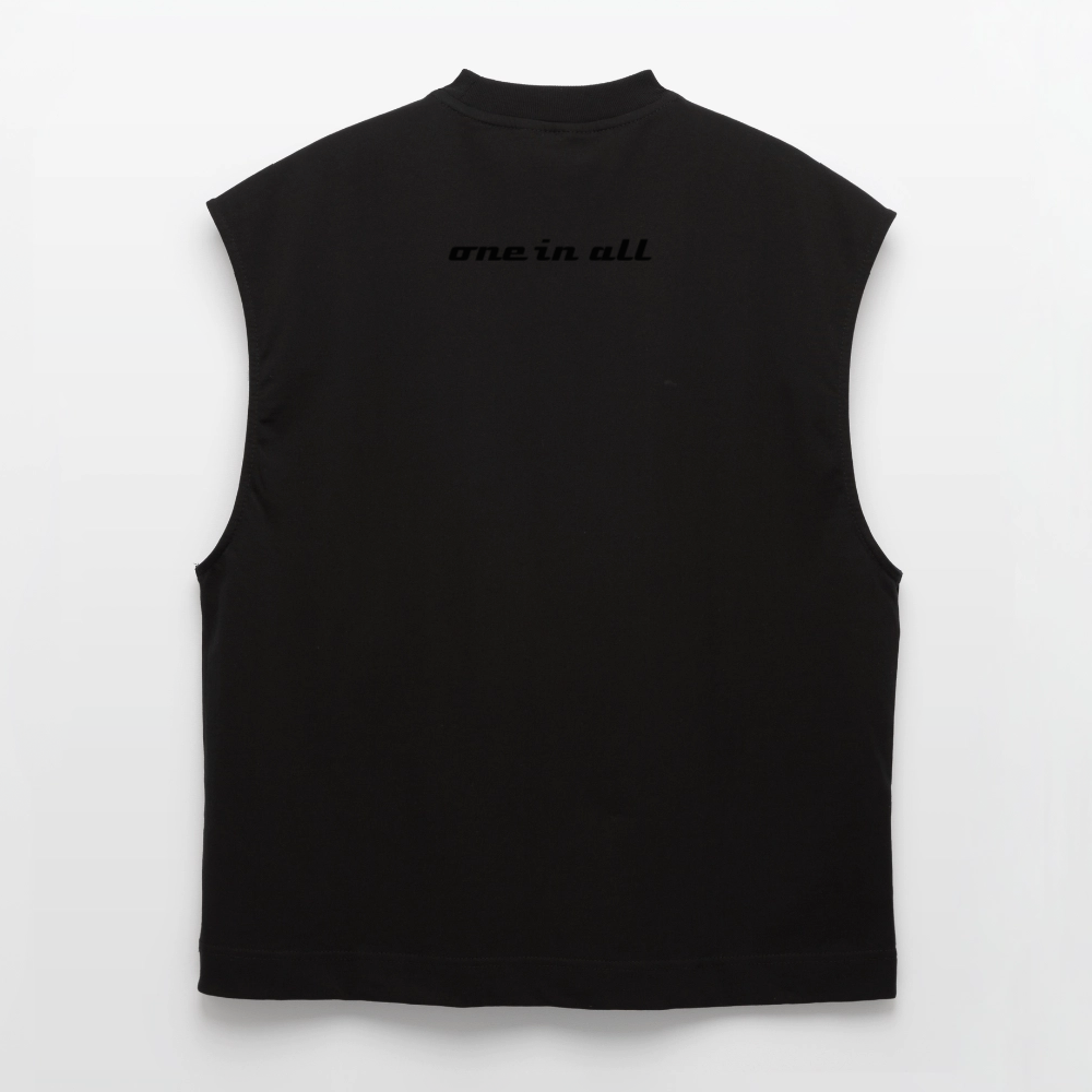 ONE IN ALL - Heavyweight Oversized Organic Tank Top - SOLID BLACK