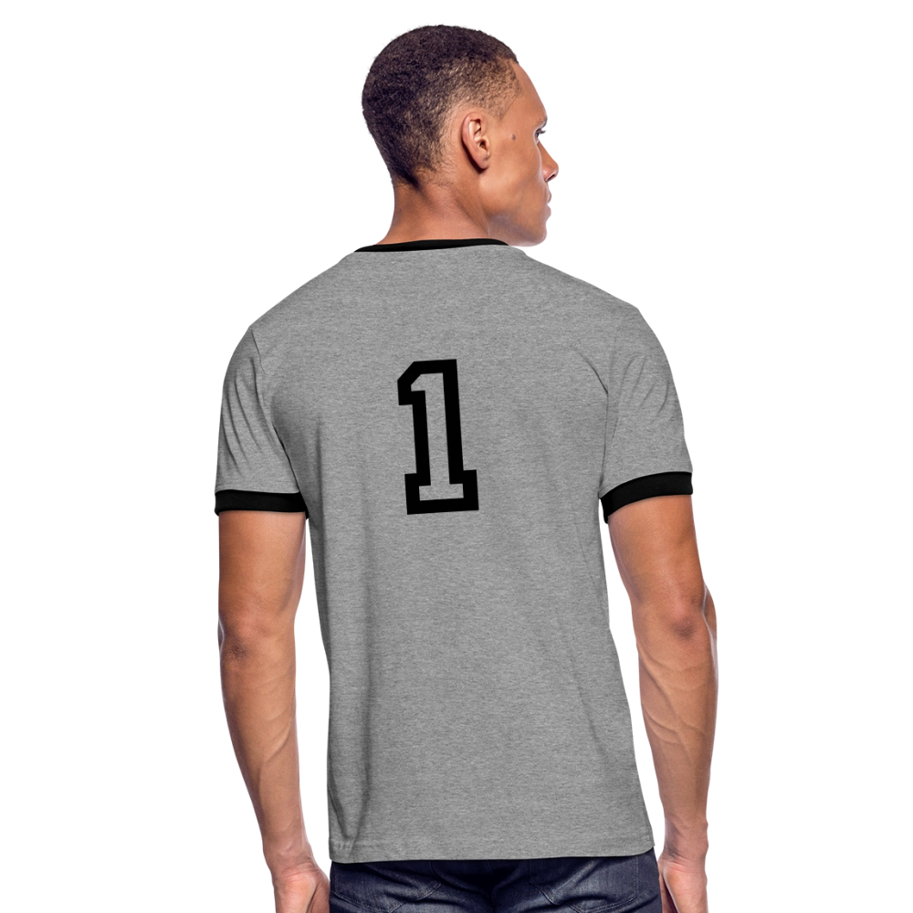 ONE IN ALL - Retro T-Shirt - heather grey/black