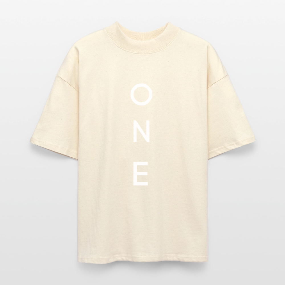 ONE IN ALL - Oversized Unisex Organic T-Shirt - natural raw