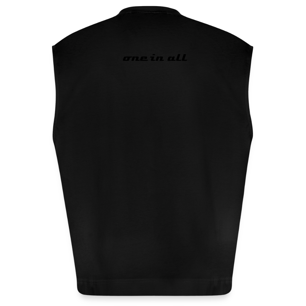 ONE IN ALL - Heavyweight Oversized Organic Tank Top - SOLID BLACK
