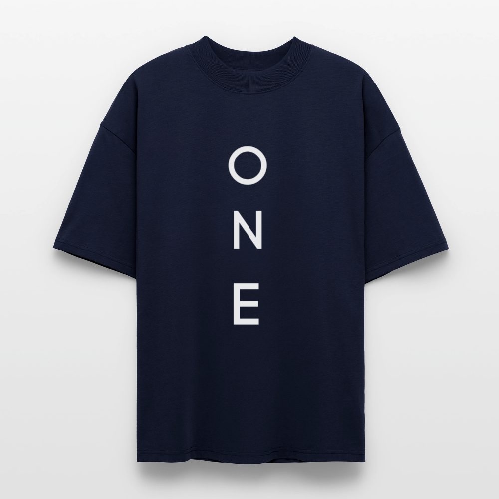 ONE IN ALL - Oversized Unisex Organic T-Shirt - navy