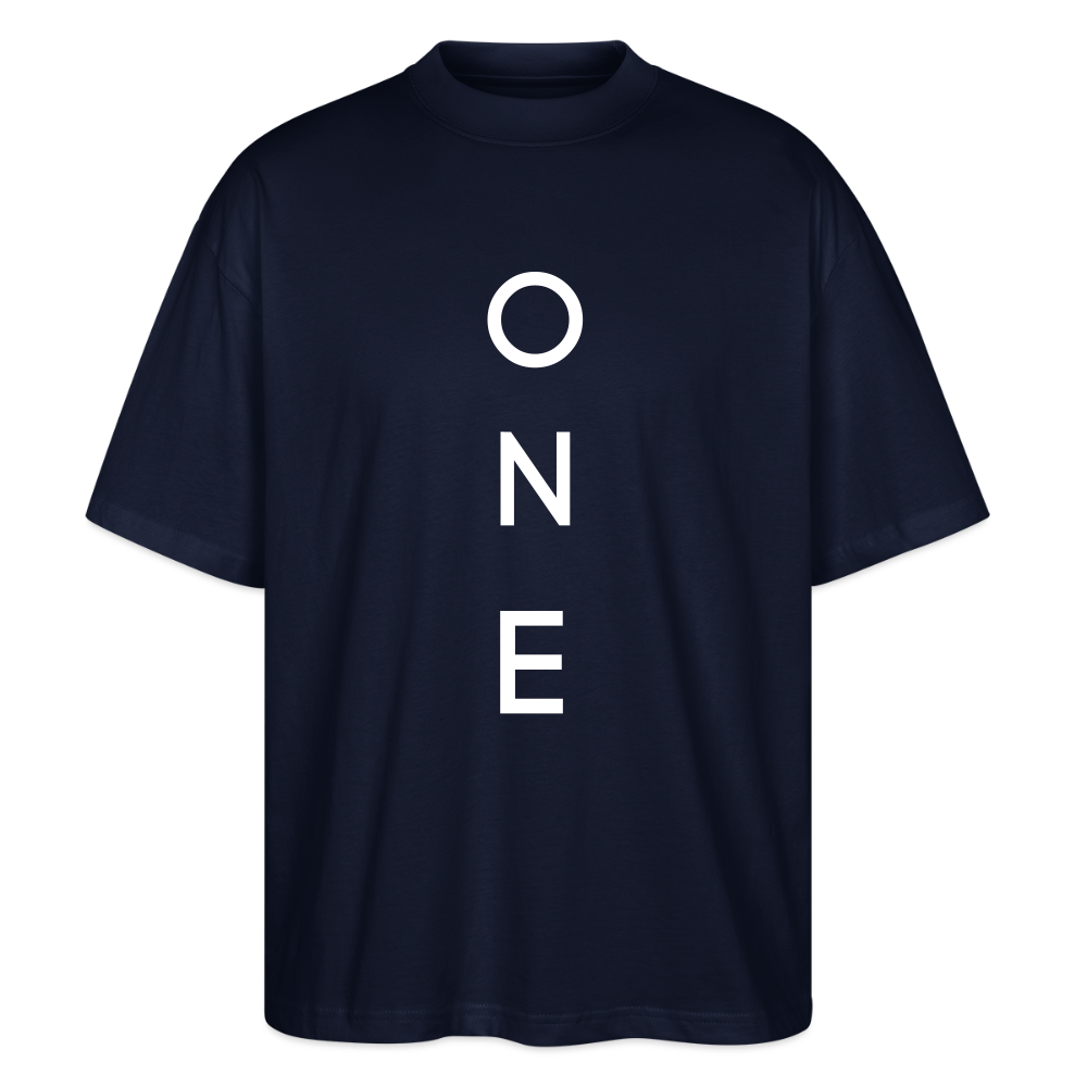 ONE IN ALL - Oversized Unisex Organic T-Shirt - navy