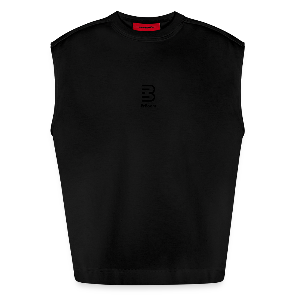 ONE IN ALL - Heavyweight Oversized Organic Tank Top - SOLID BLACK