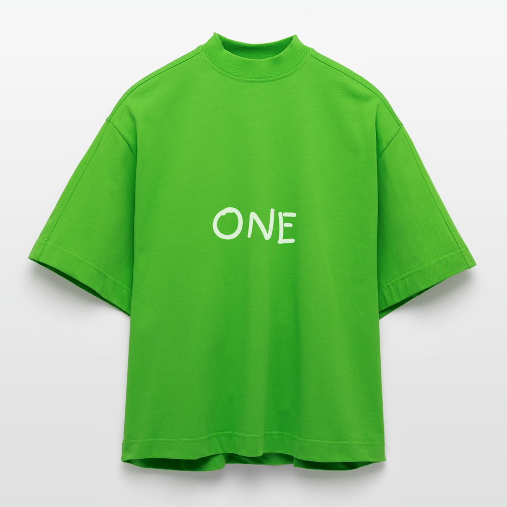 ONE IN ALL - Oversized Heavyweight T-Shirt - Apple Neon
