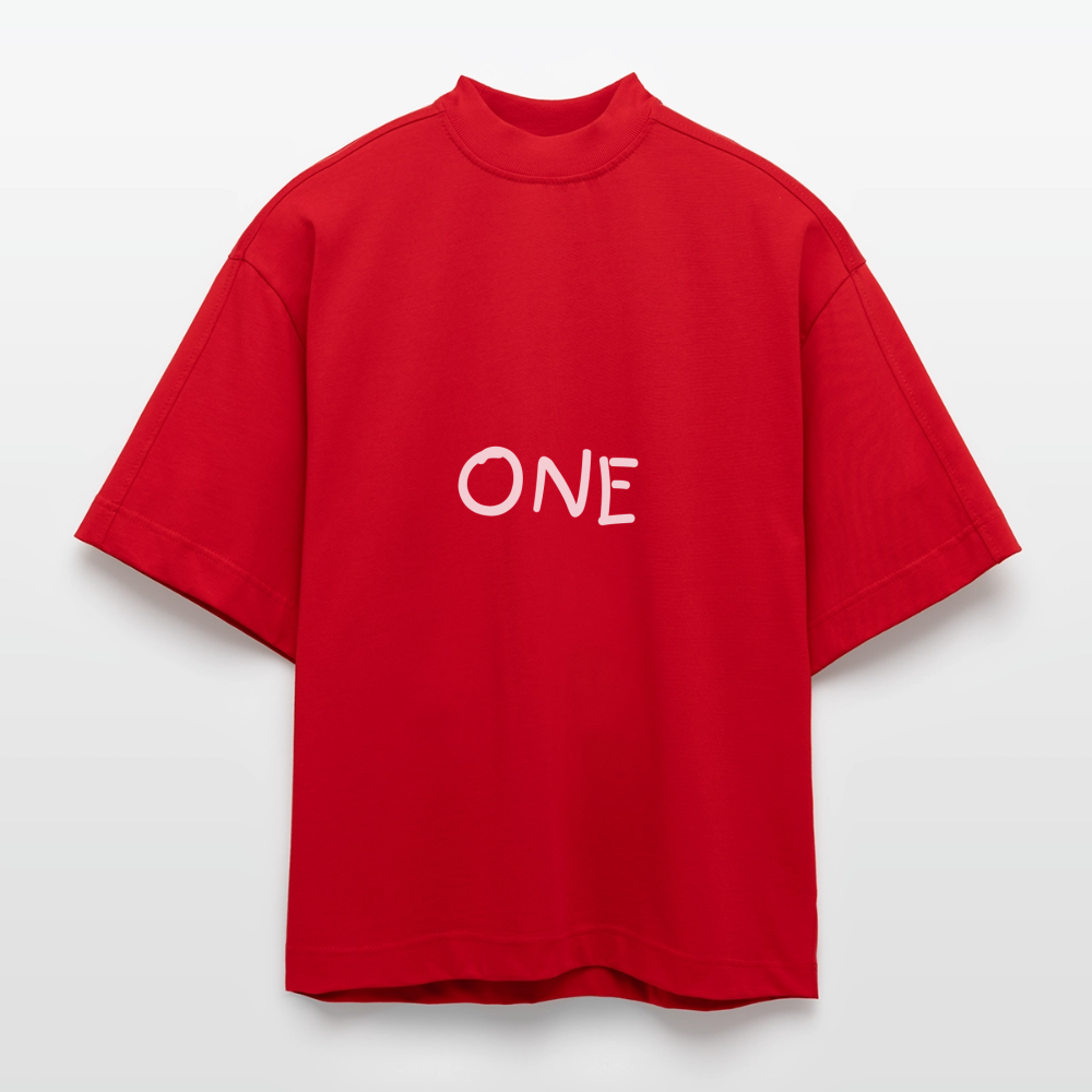 ONE IN ALL - Oversized Heavyweight T-Shirt - red