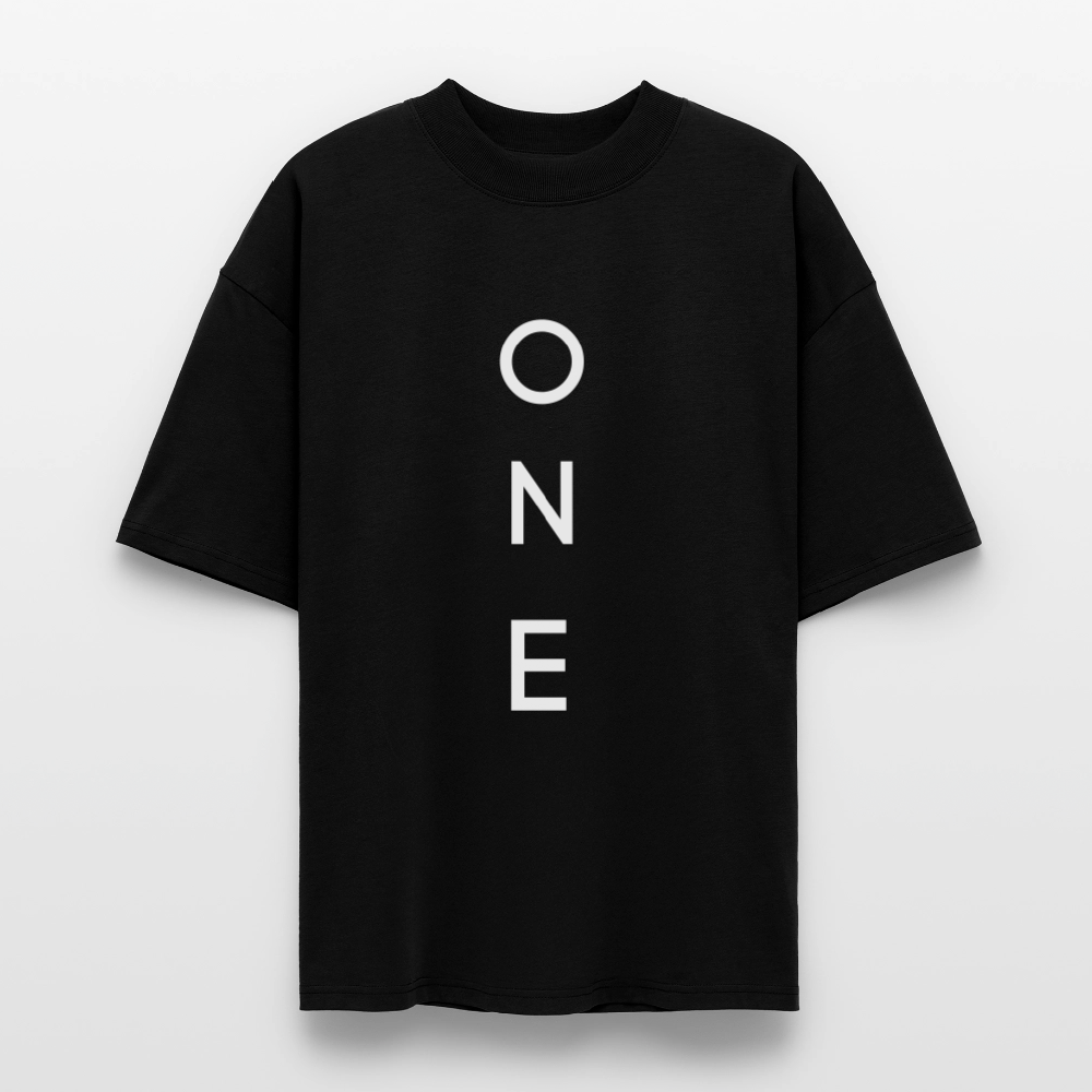 ONE IN ALL - Oversized Unisex Organic T-Shirt - black