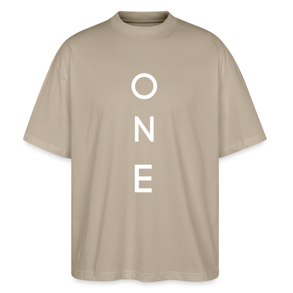 ONE IN ALL - Oversized Unisex Organic T-Shirt - stone
