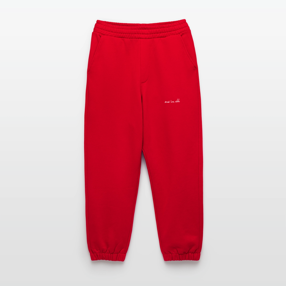 ONE IN ALL - Premium Heavyweight Organic Joggers - Rot