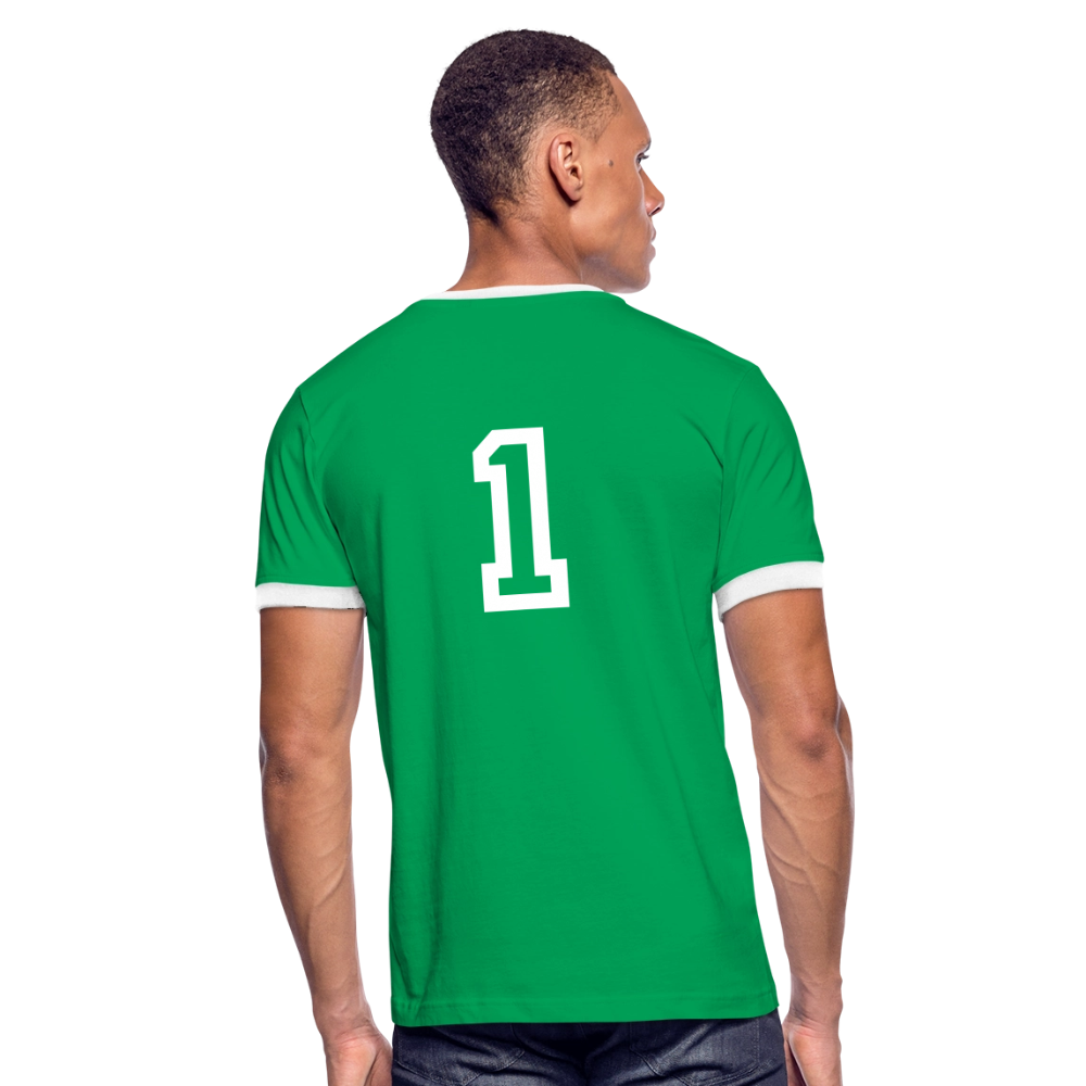 ONE IN ALL - Retro T-Shirt - kelly green/white