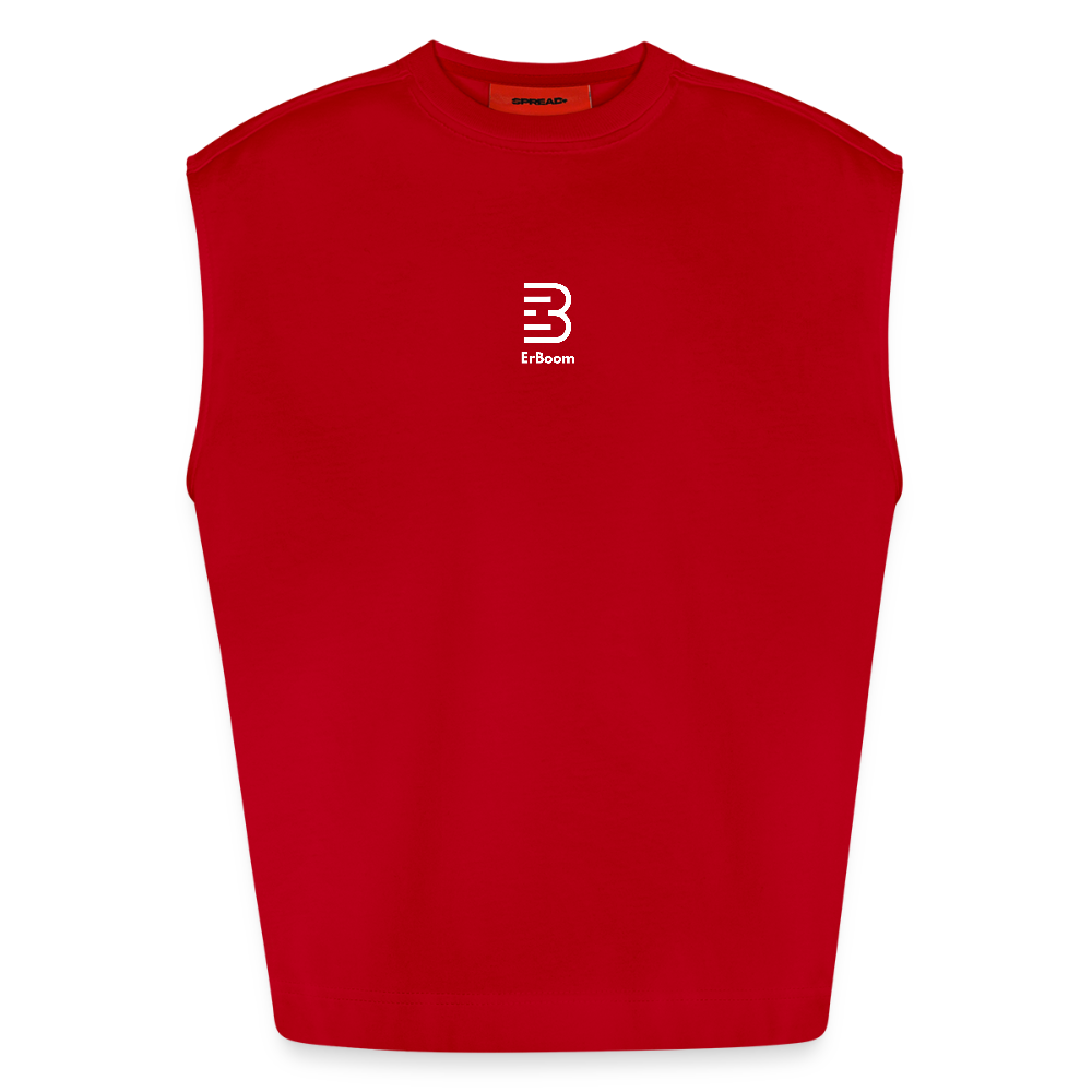 ONE IN ALL - Heavyweight Oversized Organic Tank Top - red