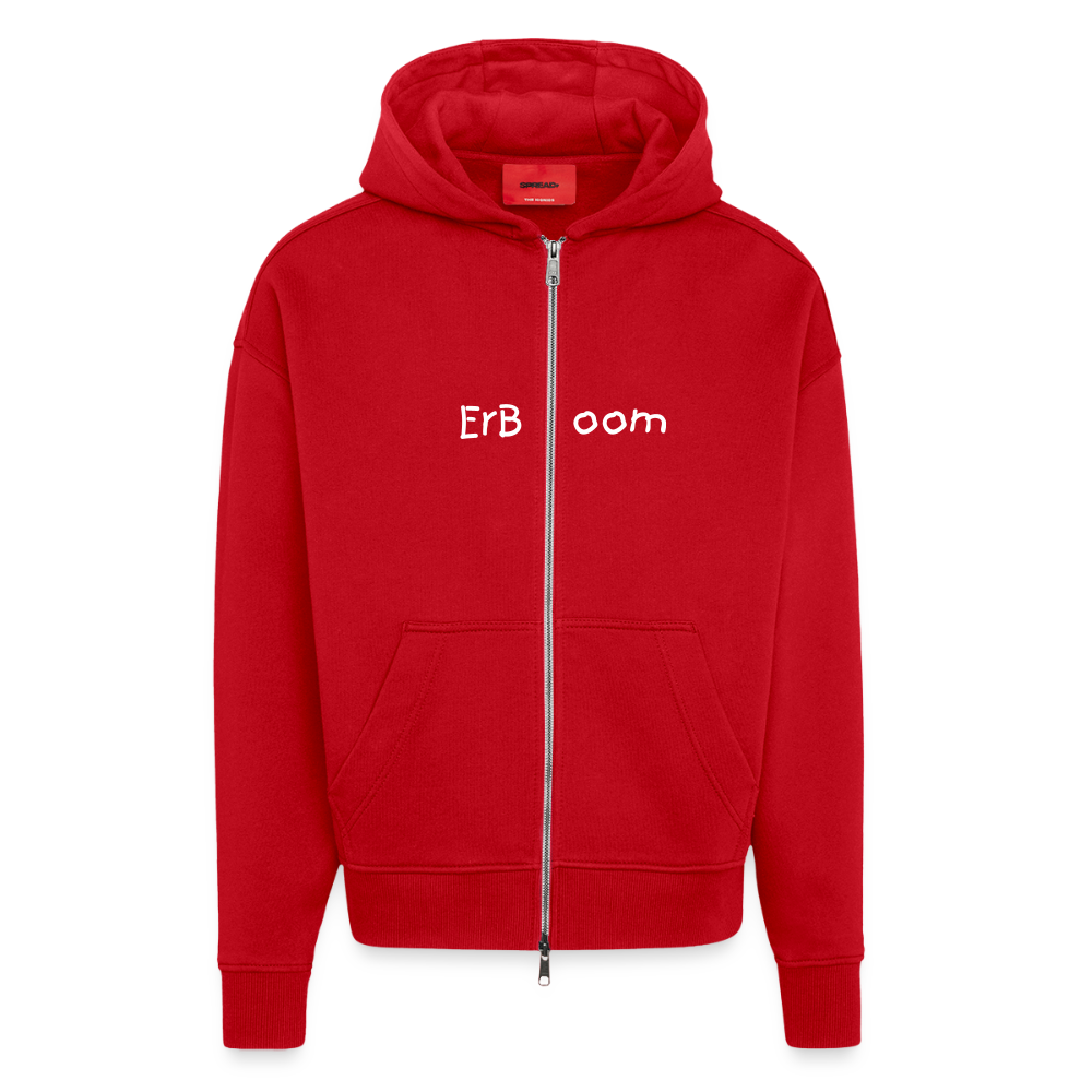 ErBoom - Premium Heavyweight Oversized Organic Hooded Jacket - Rot