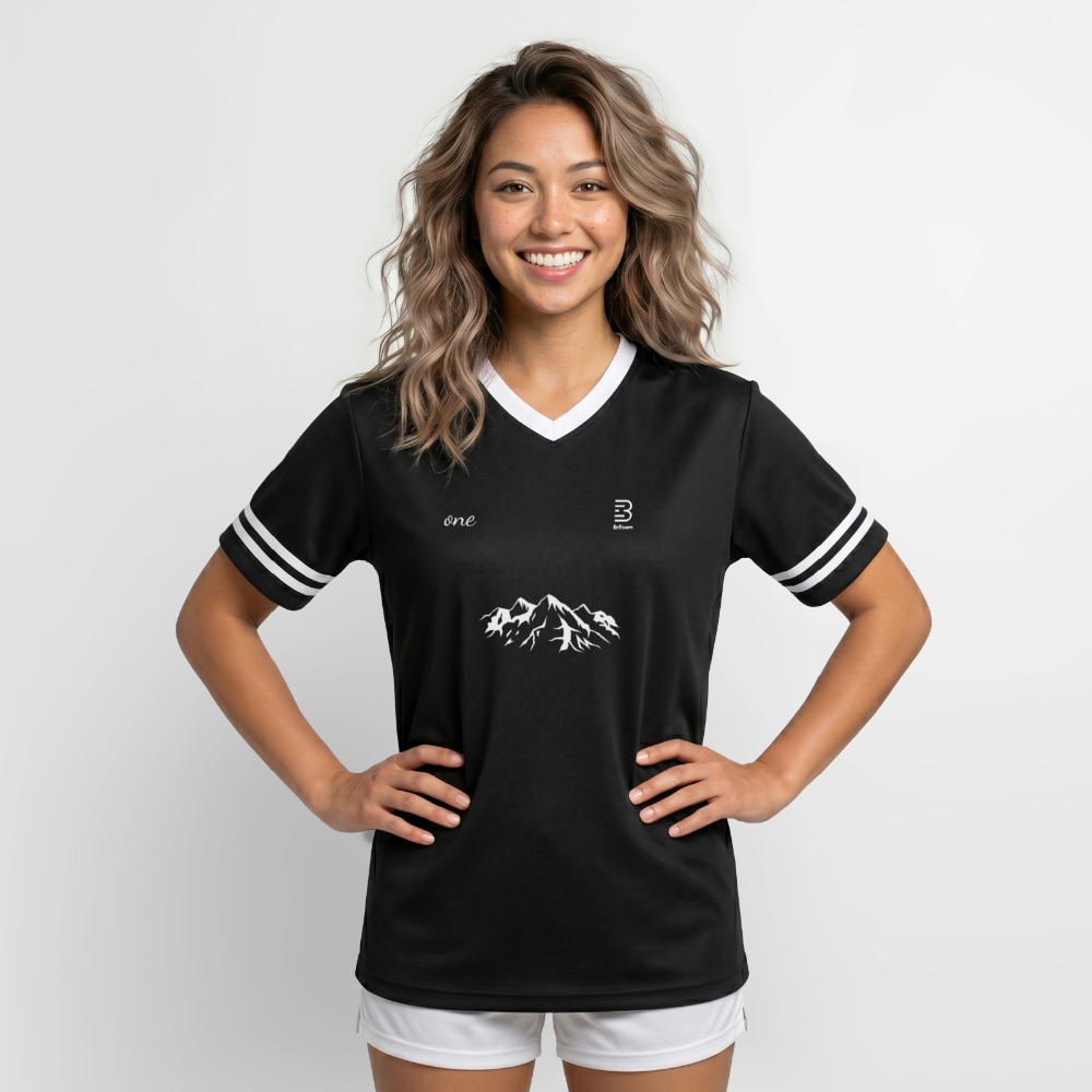 ErBoom - Unisex Jersey Mesh T-Shirt - Schwarz/Weiß