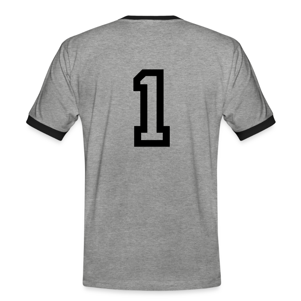 ONE IN ALL - Retro T-Shirt - heather grey/black
