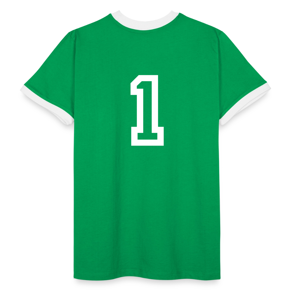 ONE IN ALL - Retro T-Shirt - kelly green/white