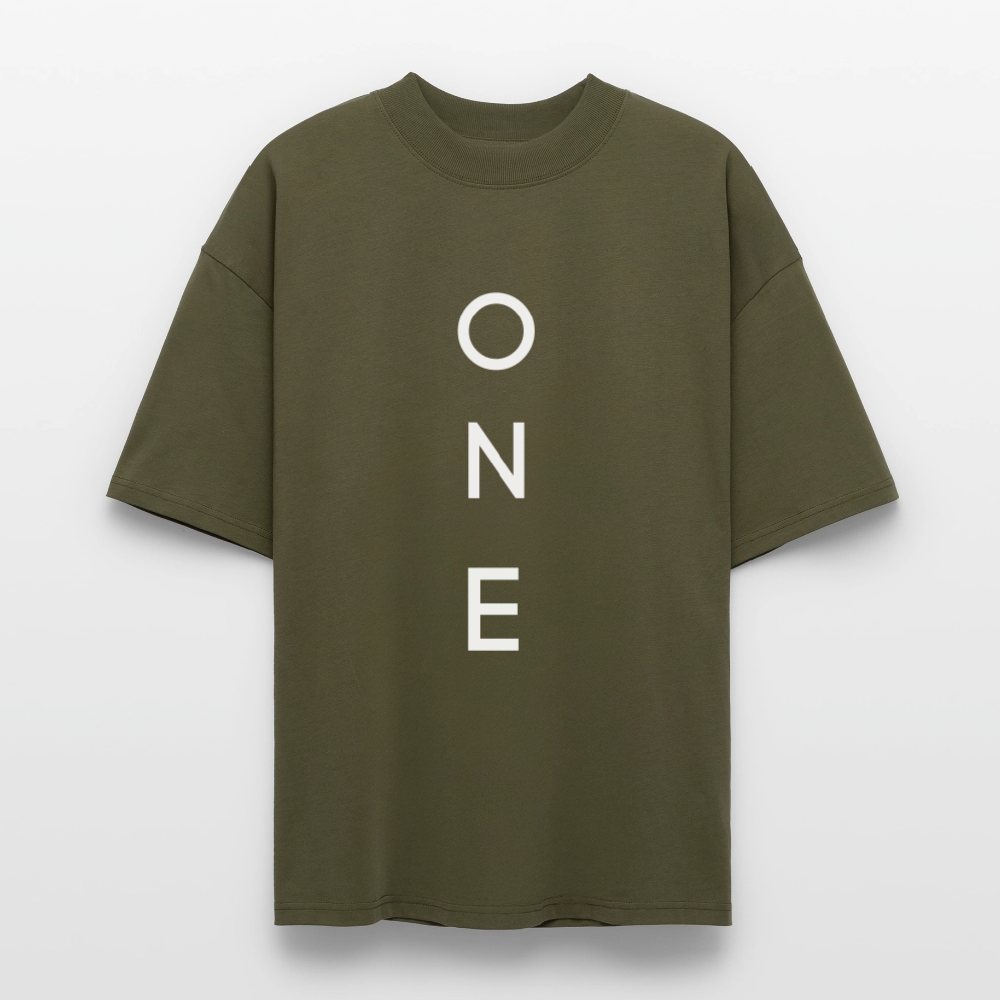 ONE IN ALL - Oversized Unisex Organic T-Shirt - khaki