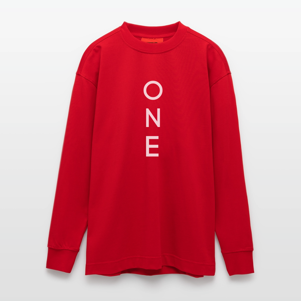 ONE IN ALL- Heavyweight Oversized Longsleeve Shirt - red