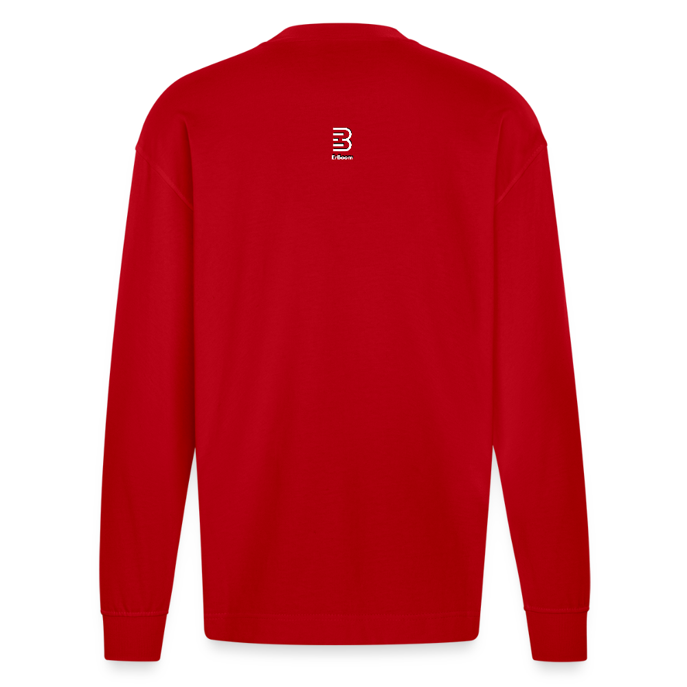 ONE IN ALL- Heavyweight Oversized Longsleeve Shirt - red