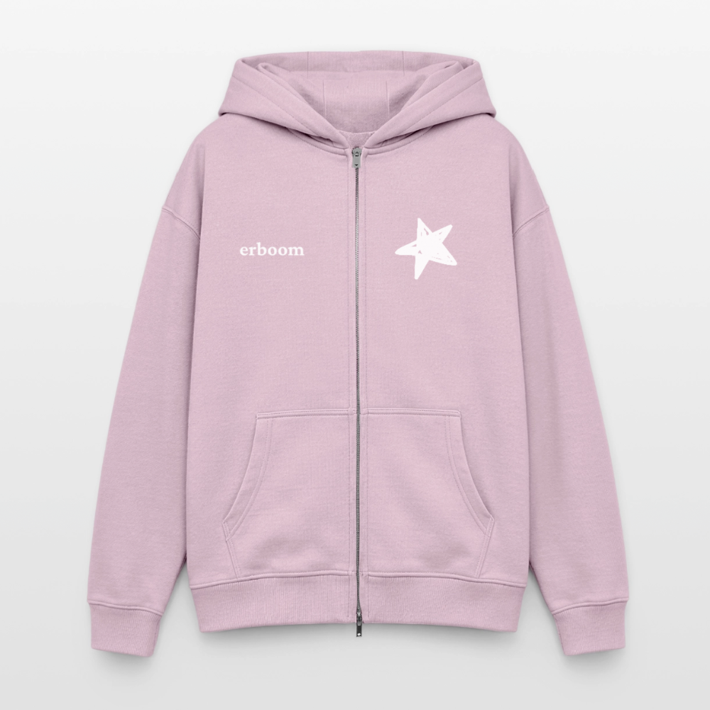 ErBoom - Oversized Heavyweight Unisex Zip Hoodie - Altrosa
